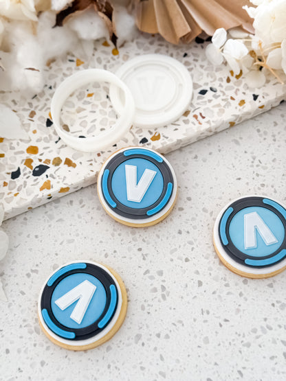 V-Bucks Coin - Cookie Stamp and Cutter