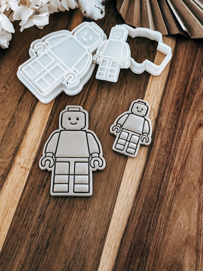 Mini Lego Man - Cookie Stamp & Cutter - Ideal for Fondant & Sugar Cookies