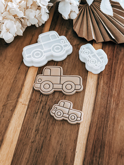 Simple Truck - Cookie Stamp and Cutter - Ideal for Fondant & Sugar Cookies