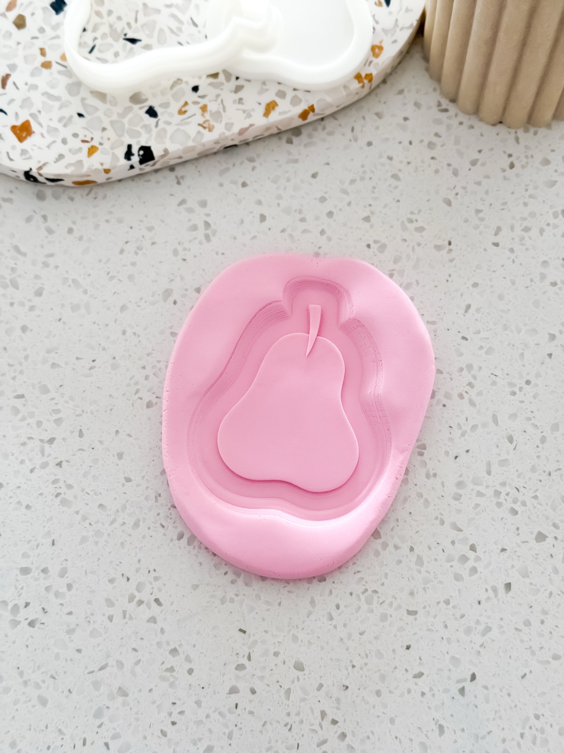 Pear (Caterpillar) Stamp & Cutter - Perfect for Fondant & Sugar Cookies