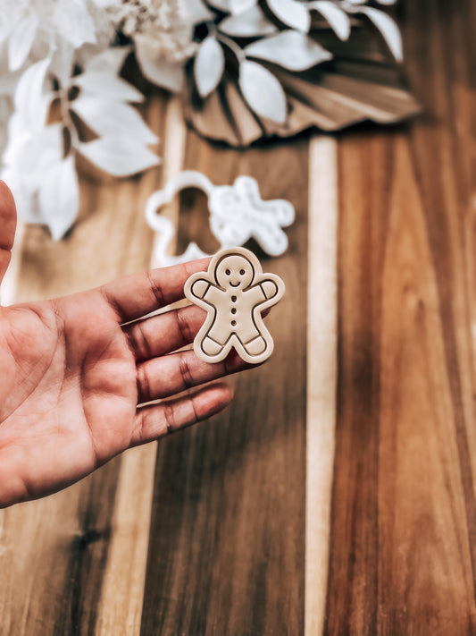 Mini Gingerbread Man - Cookie Stamp & Cutter