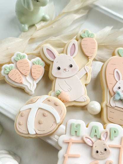 Sunny Bunny (Carrot Balloon) - Cookie Stamp and Cutter