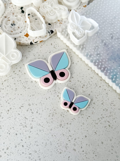 Mini Whimsy Butterfly - Cookie Stamp & Cutter