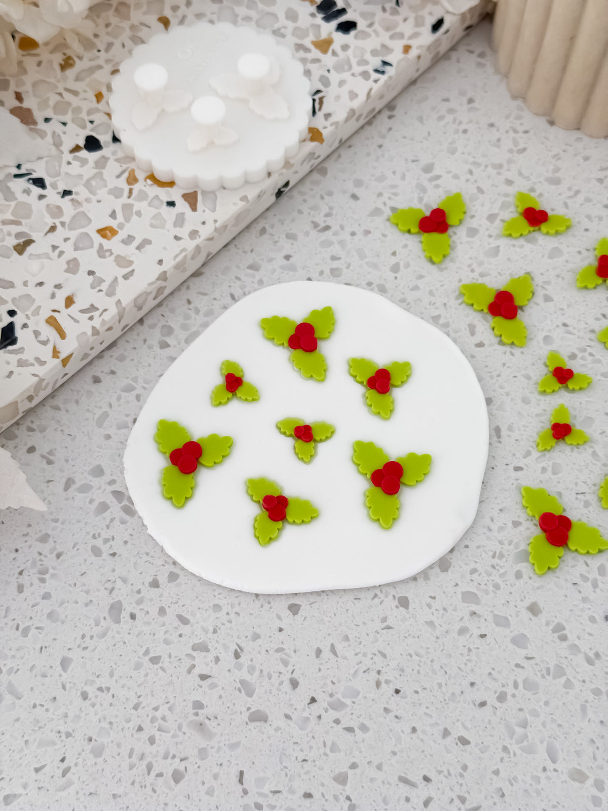 Mistletoe Two Tone Press mould for Christmas cookie decorating