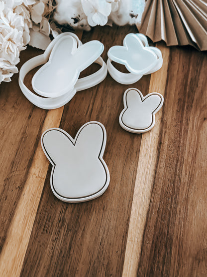 Mini Bunny Head (Outline) - Cookie Stamp and Cutter - Ideal for Fondant & Sugar Cookies