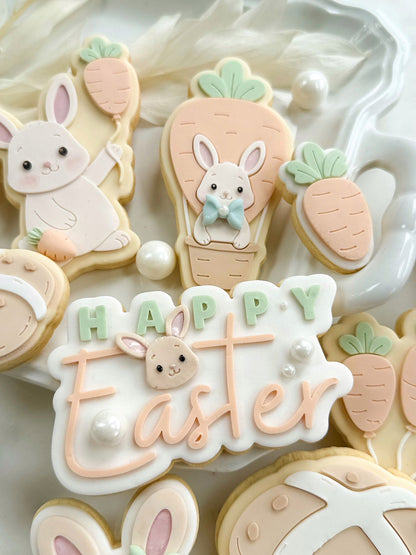 Easter Bunny Hot Air Balloon - Cookie Stamp and Cutter