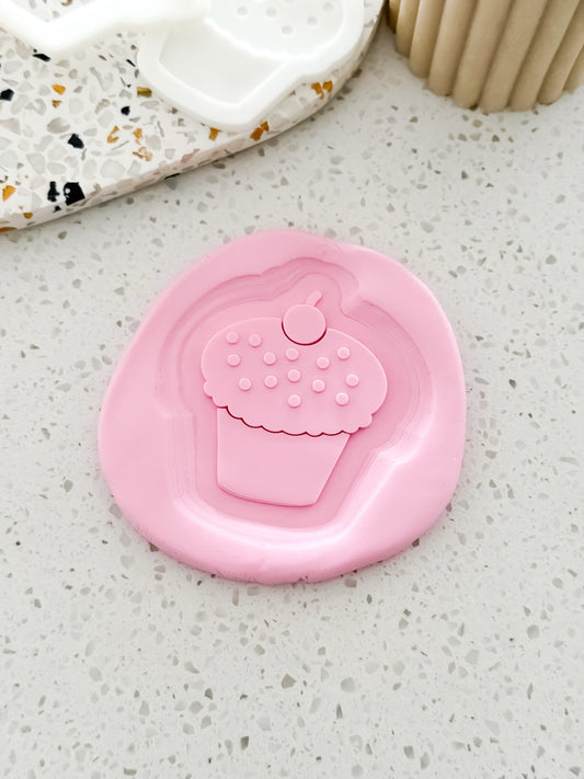 Cupcake (Caterpillar) Stamp & Cutter - Perfect for Fondant & Sugar Cookies
