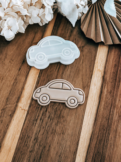 Simple Car - Cookie Stamp and Cutter - Ideal for Fondant & Sugar Cookies