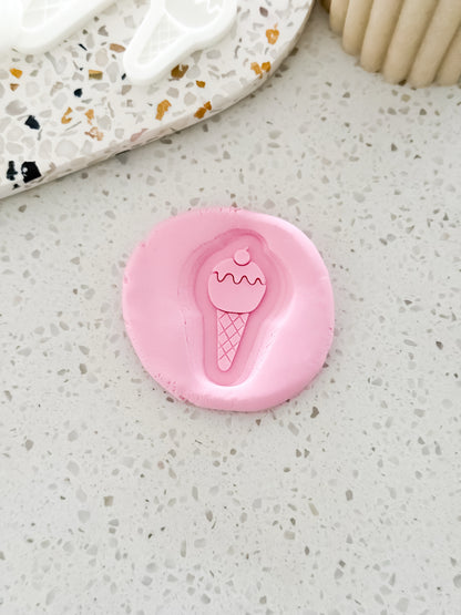 Mini Ice Cream (Caterpillar) Stamp & Cutter - Perfect for Fondant & Sugar Cookies
