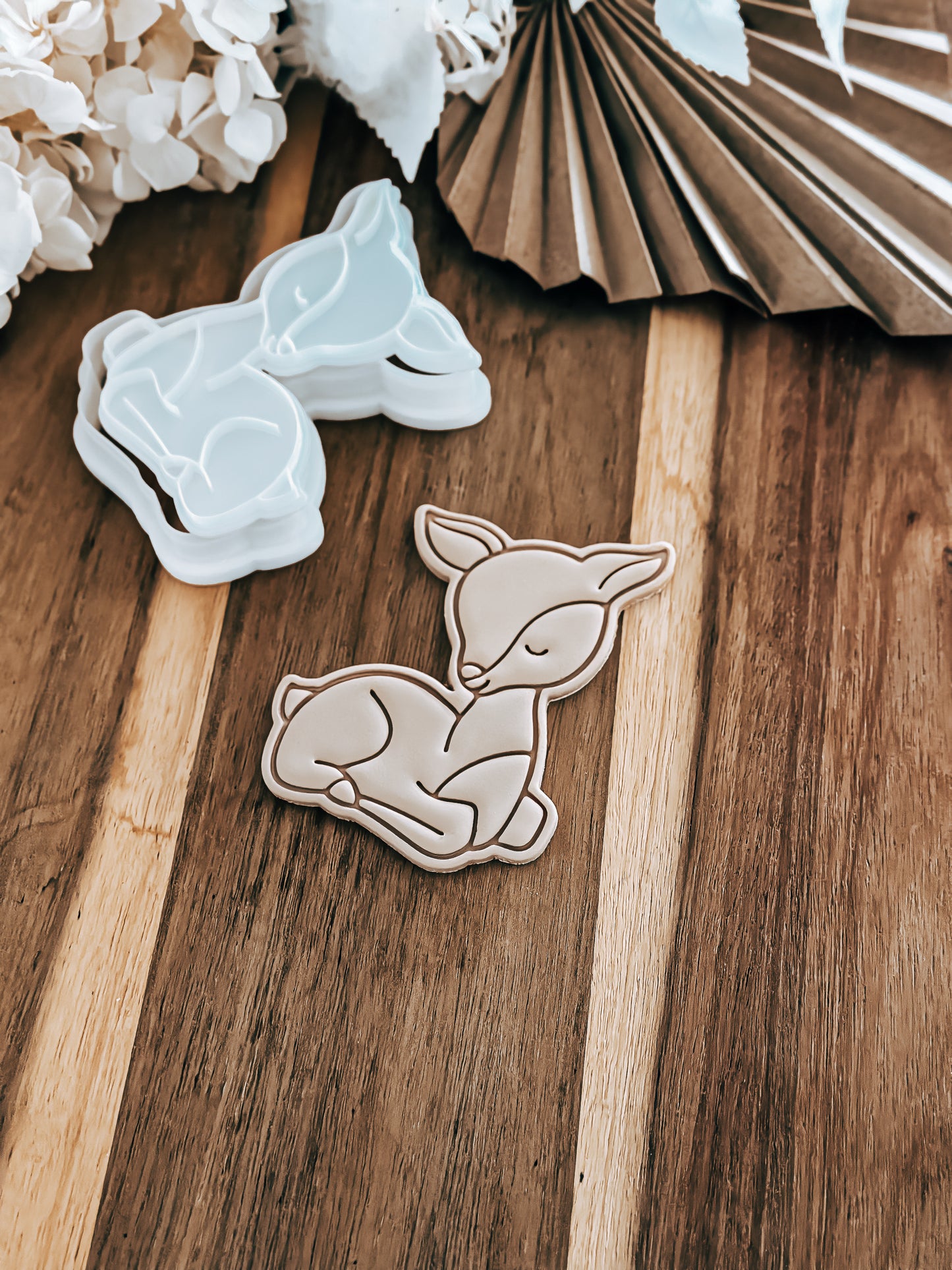 Christmas Deer - Cookie Stamp and Cutter - Ideal for Fondant & Sugar Cookies