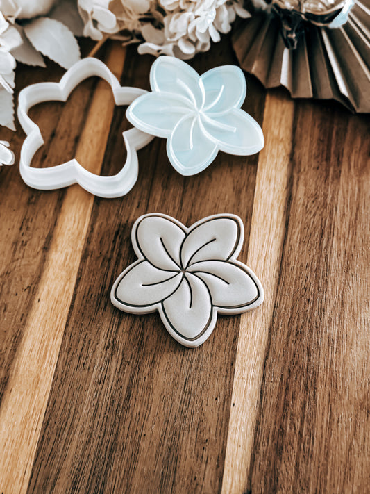 Frangipani Stamp & Cutter - Perfect for Fondant & Sugar Cookies