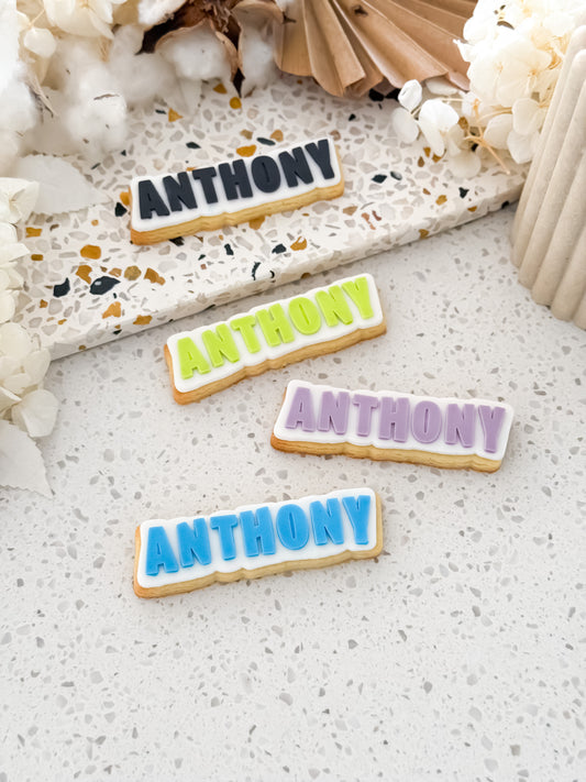 Custom Name (FN) Stamp & Cutter - Perfect for Fondant & Sugar Cookies