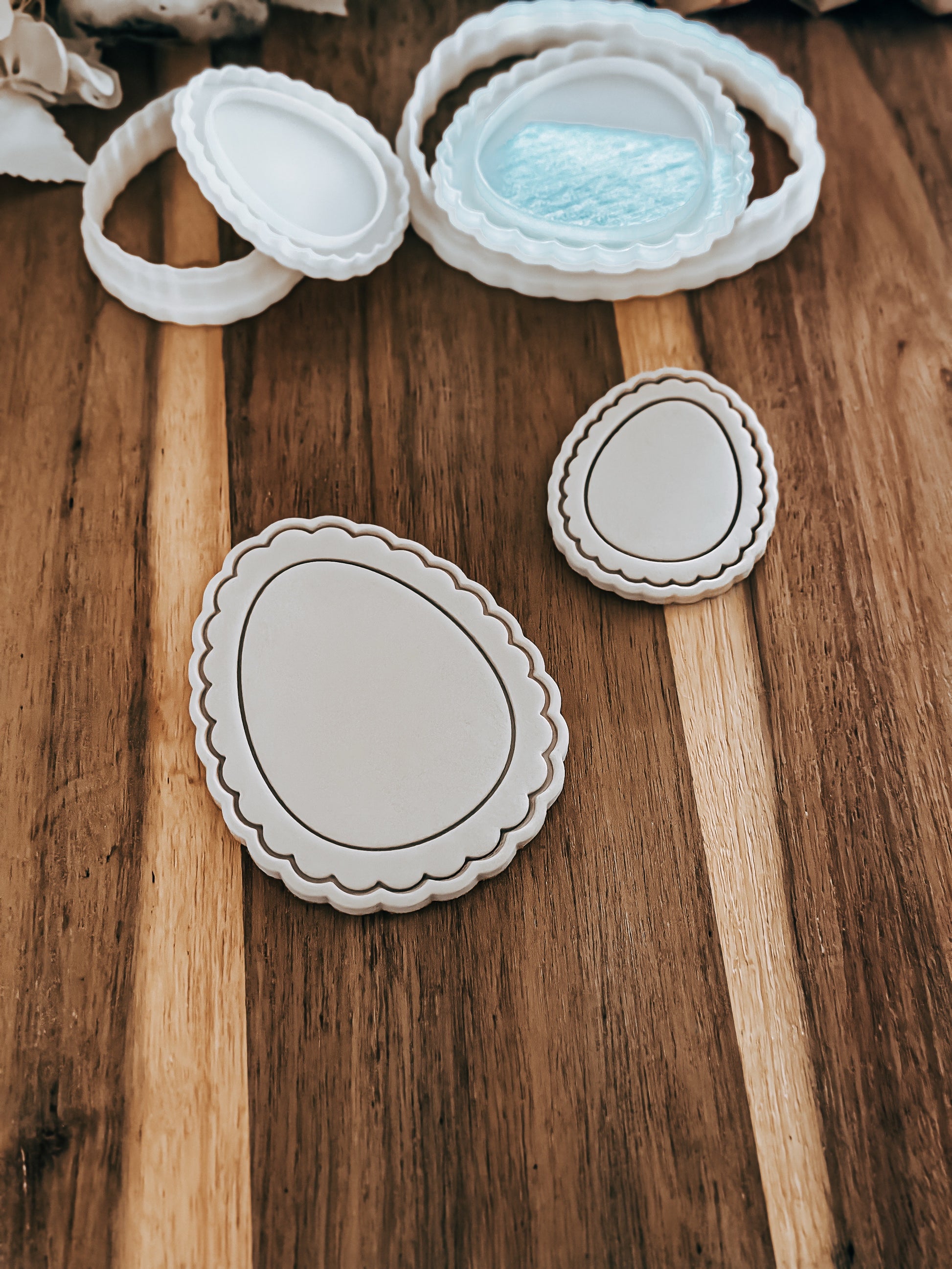 Scalloped Egg (Frame) - Cookie Stamp and Cutter - Ideal for Fondant & Sugar Cookies