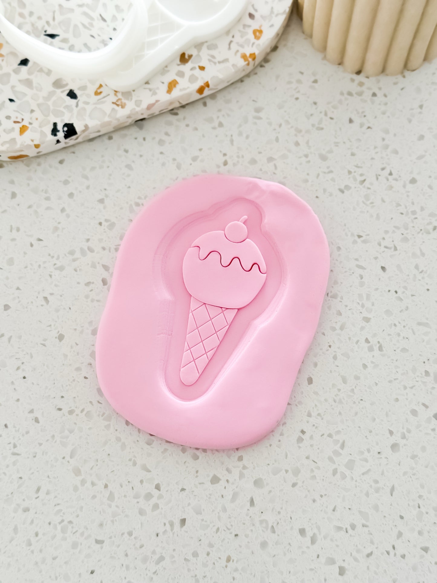 Ice Cream (Caterpillar) Stamp & Cutter - Perfect for Fondant & Sugar Cookies