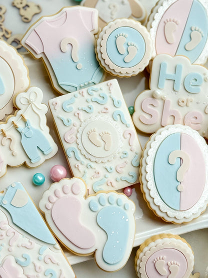 Tiny Toes Gender Reveal – Cookie Stamp & Cutter