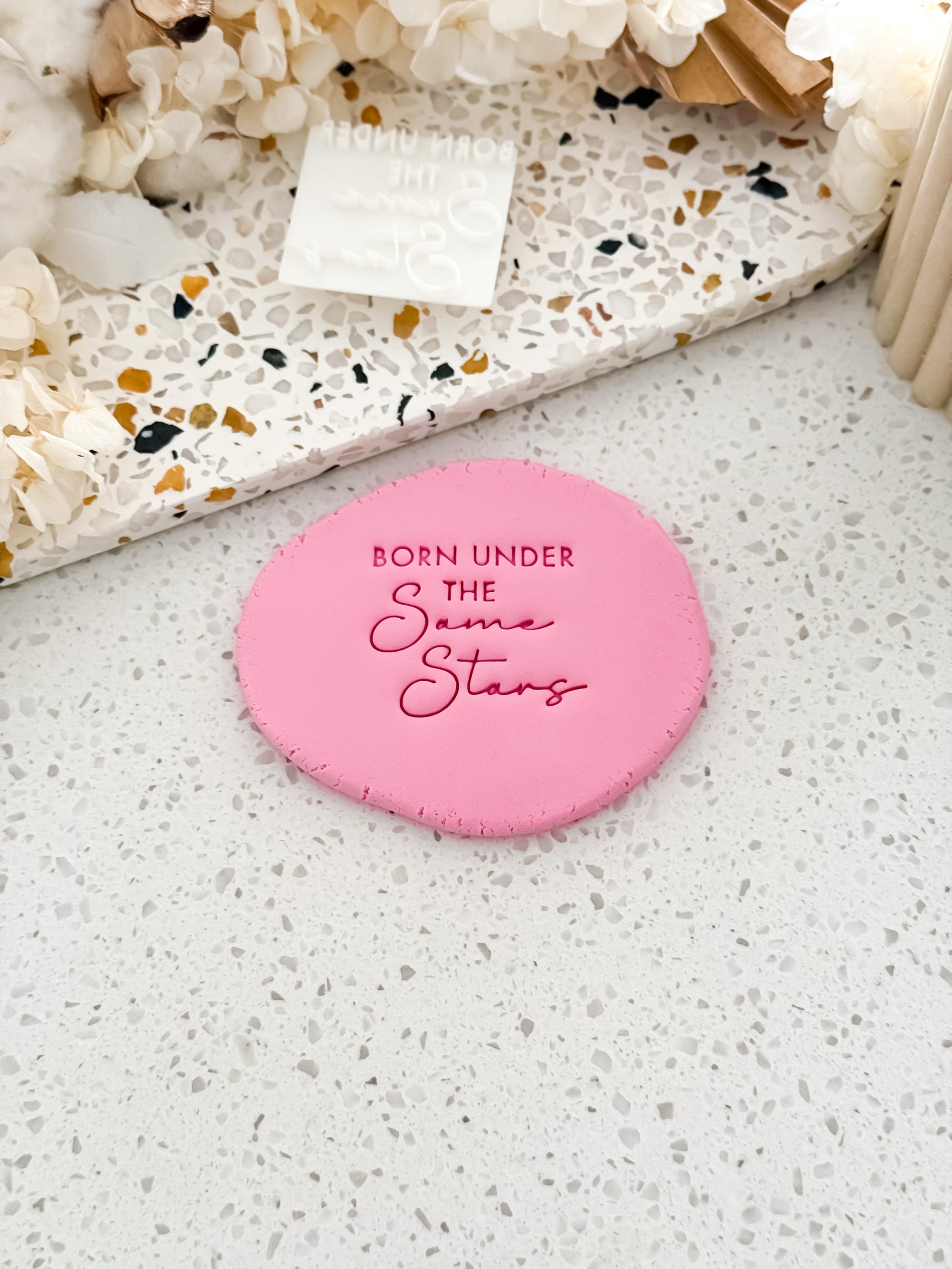 Born Under The Same Stars Cookie Stamp - Perfect for Fondant & Sugar Cookies