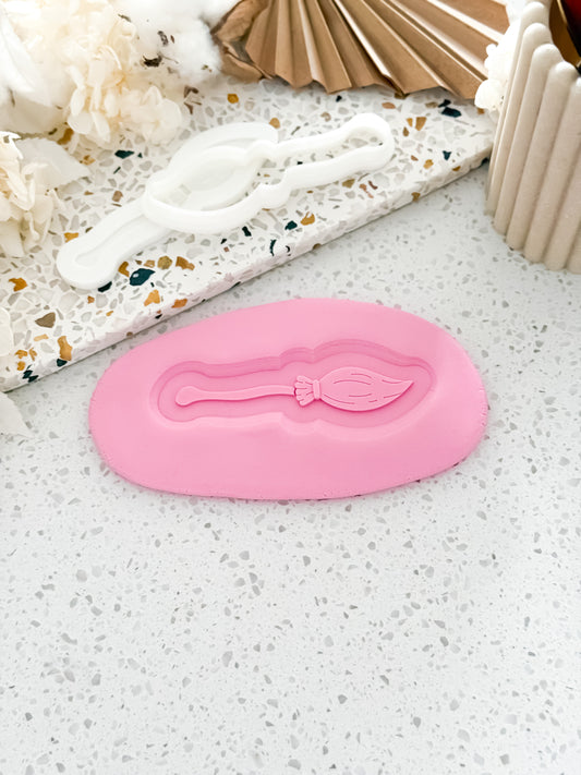 Broomstick Stamp & Cutter - Perfect for Fondant & Sugar Cookies