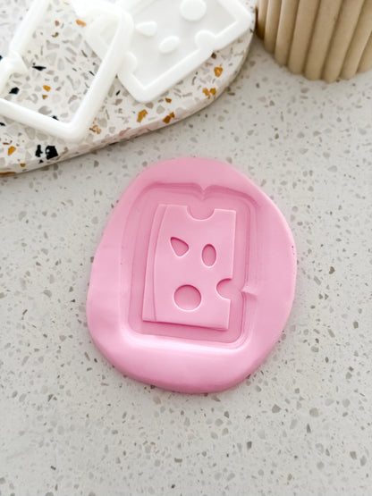 Cheese (Caterpillar) Stamp & Cutter - Perfect for Fondant & Sugar Cookies