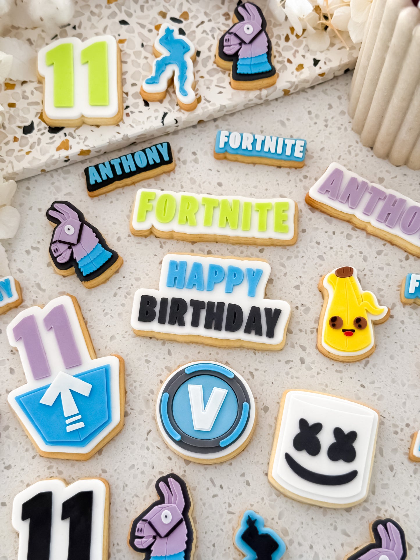 Happy Birthday (FN) Stamp & Cutter - Perfect for Fondant & Sugar Cookies