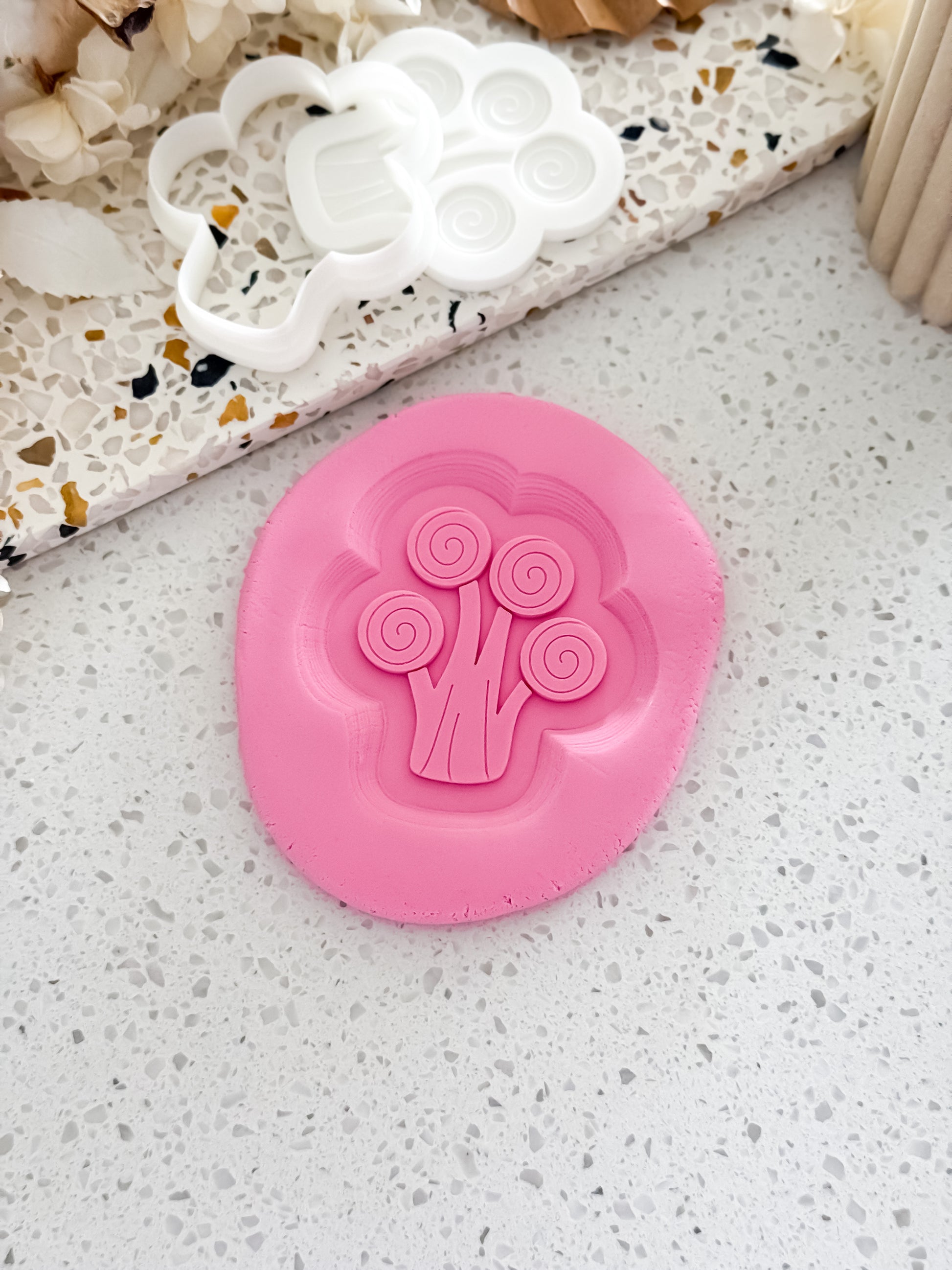 Candy Swirl Tree Stamp & Cutter - Perfect for Fondant & Sugar Cookies
