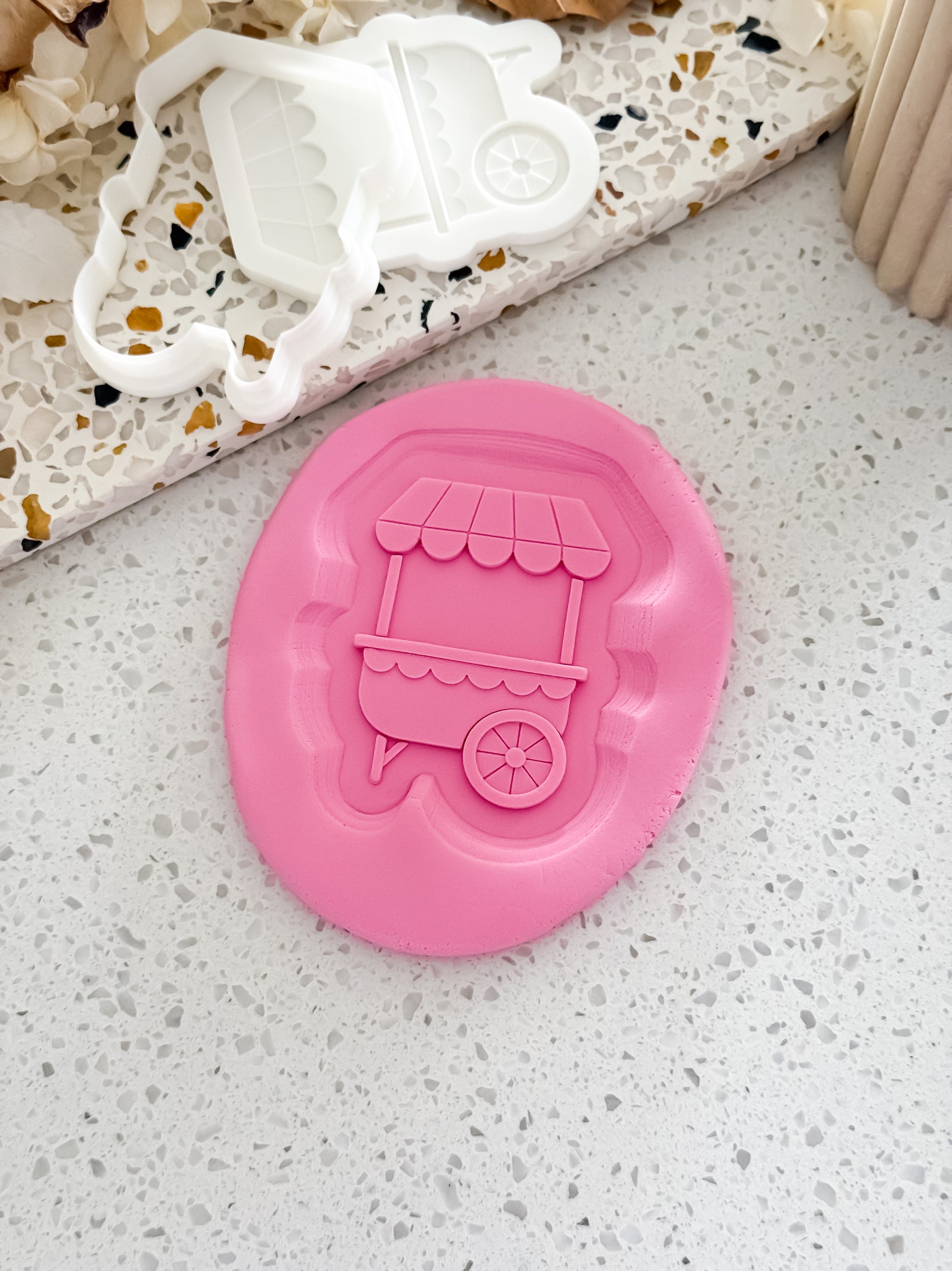 Cart Stamp & Cutter - Perfect for Fondant & Sugar Cookies