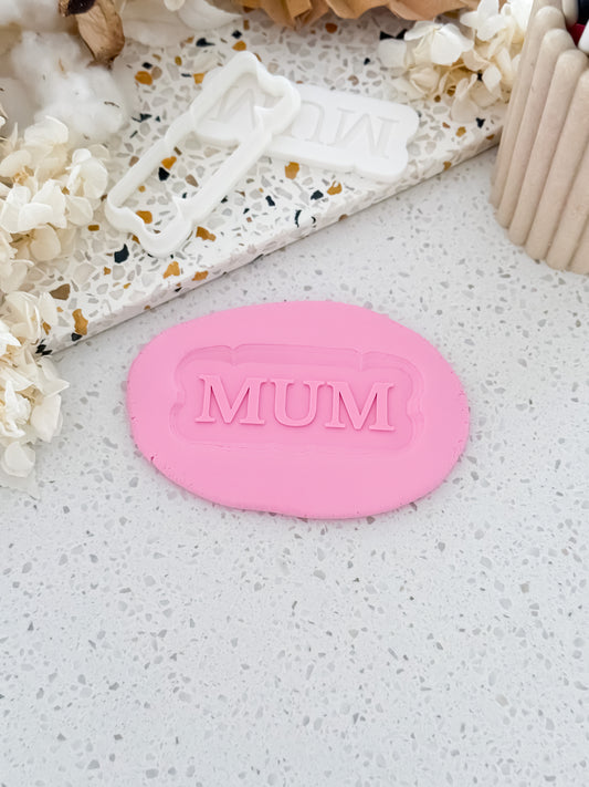 Classic MUM Stamp & Cutter - Perfect for Fondant & Sugar Cookies