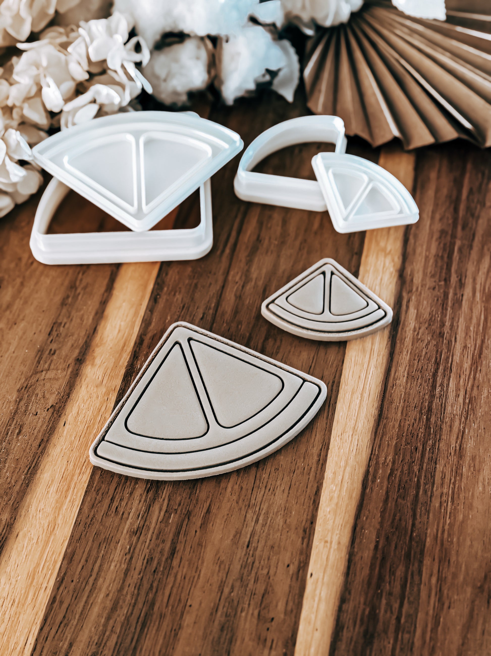 Mini Quarter Lemon Slice Stamp & Cutter - Perfect for Fondant & Sugar Cookies