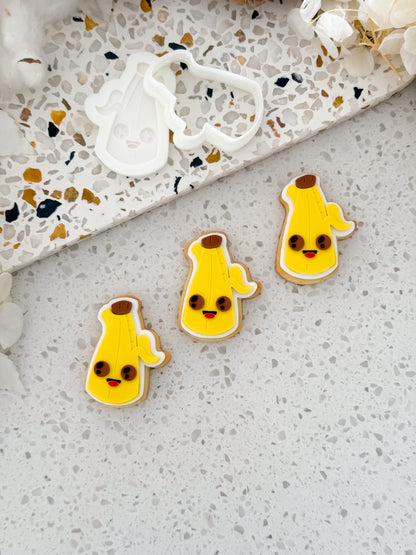 Banana Peely Stamp & Cutter - Perfect for Fondant & Sugar Cookies