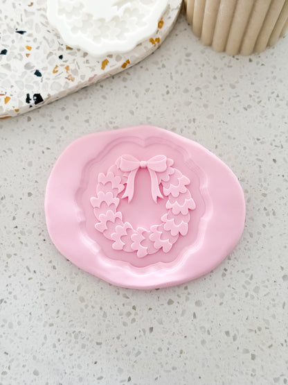 Wreath (Bow) Stamp & Cutter - Perfect for Fondant & Sugar Cookies