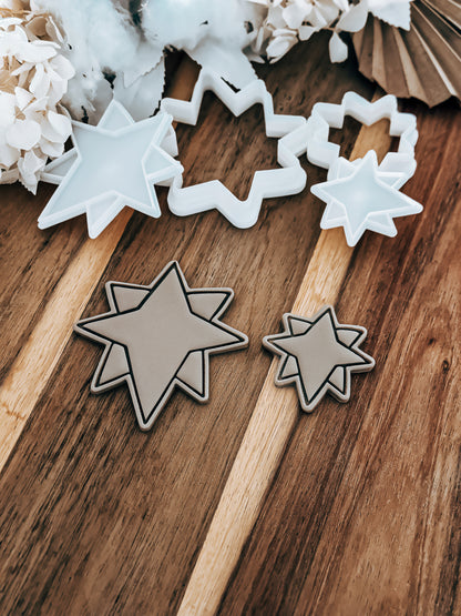 Elegant Star Topper - Cookie Stamp and Cutter - Ideal for Fondant & Sugar Cookies