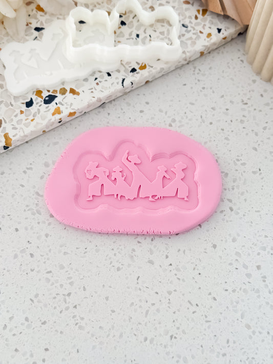 Dance Crew Silhouette Stamp & Cutter - Perfect for Fondant & Sugar Cookies