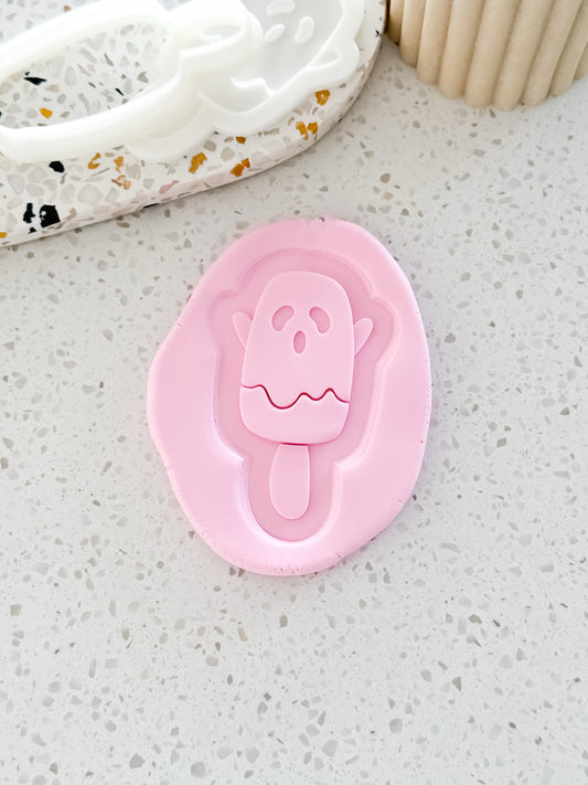 Ghost Pop Stamp & Cutter - Perfect for Fondant & Sugar Cookies