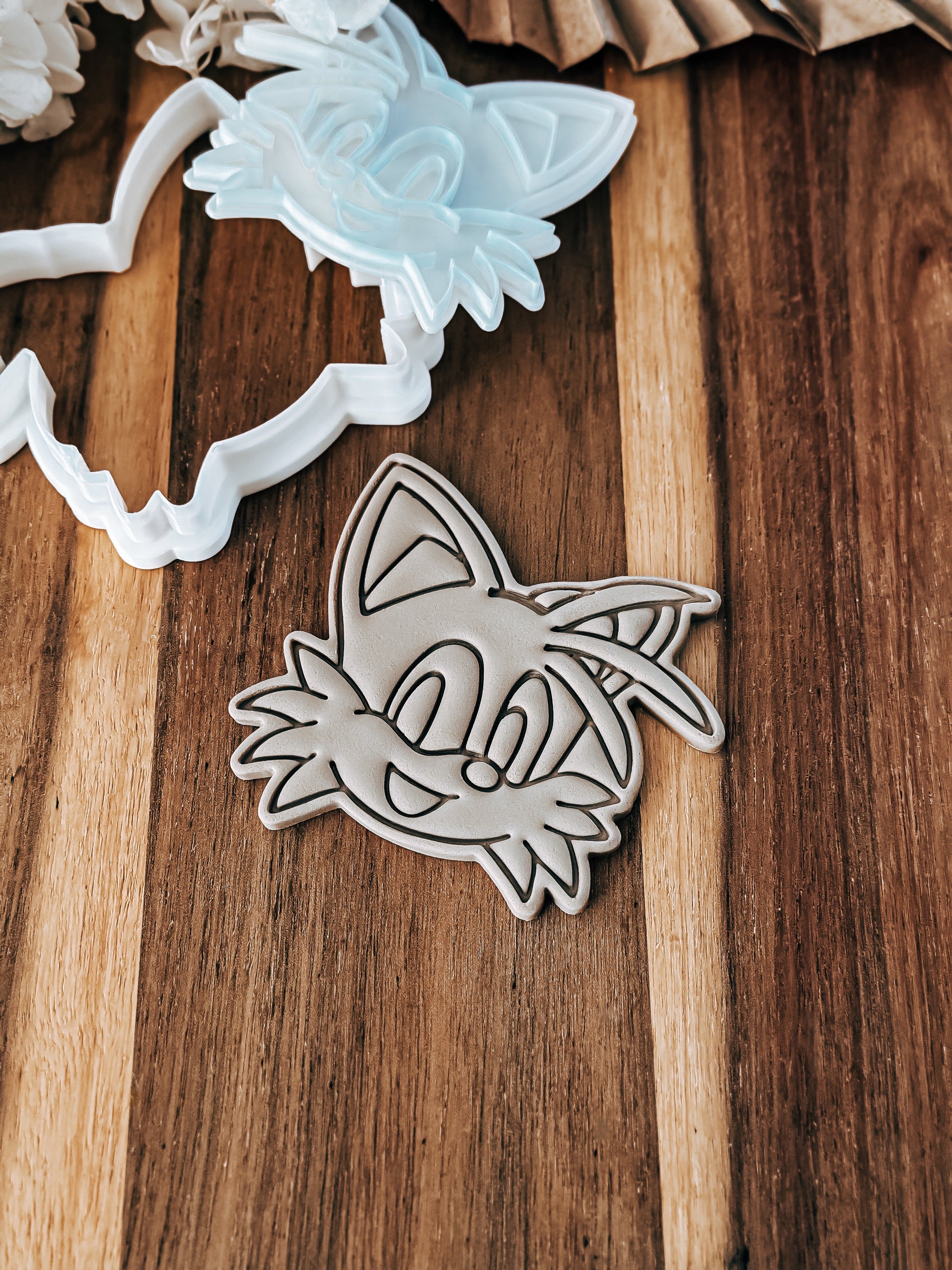 Twin Tails Fox - Cookie Stamp and Cutter - Ideal for Fondant & Sugar Cookies