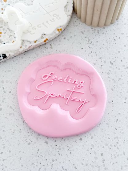 Feeling Spritzy Stamp & Cutter - Perfect for Fondant & Sugar Cookies