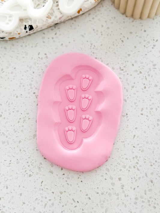 Easter Bunny Paw Print Stamp & Cutter - Perfect for Fondant & Sugar Cookies