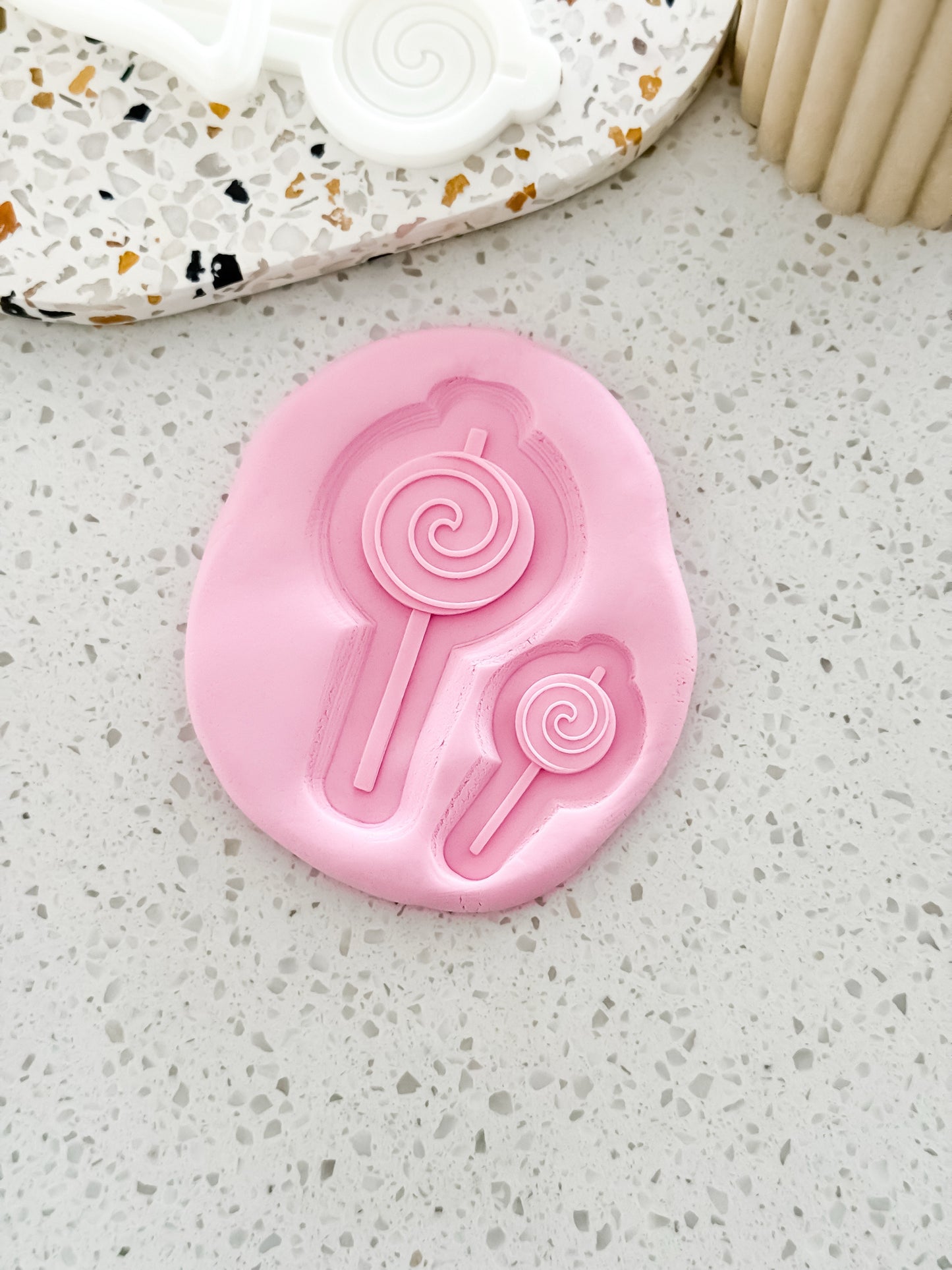 Mini Lollipop (Caterpillar) Stamp & Cutter - Perfect for Fondant & Sugar Cookies