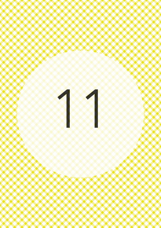 Lemon Yellow diagonal gingham edible image, Gingham Cross No.11, by O'Khach