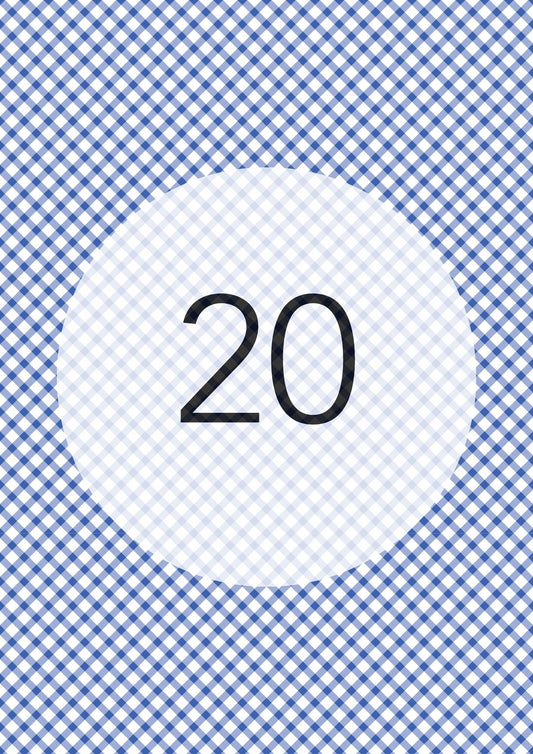 Royal Blue diagonal gingham edible image, Gingham Cross No.20, by O'Khach
