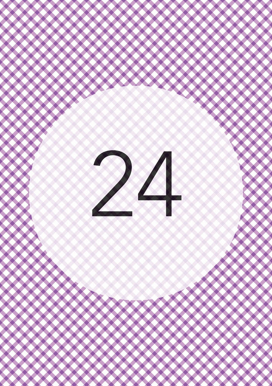 Lavender diagonal gingham edible image, Gingham Cross No.24, by O'Khach
