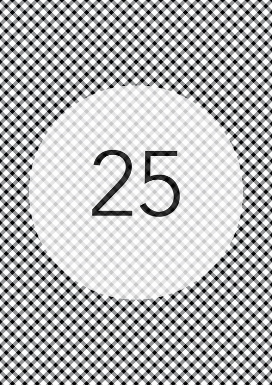 Black diagonal gingham edible image, Gingham Cross No.25, by O'Khach