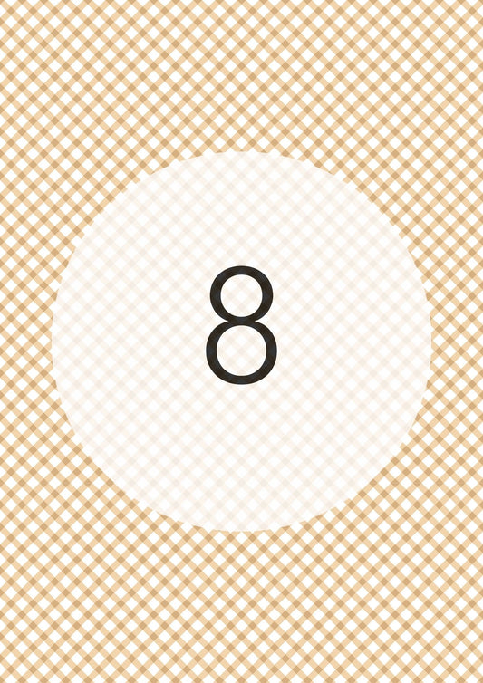 Caramel diagonal gingham edible image, Gingham Cross No.8, by O'Khach