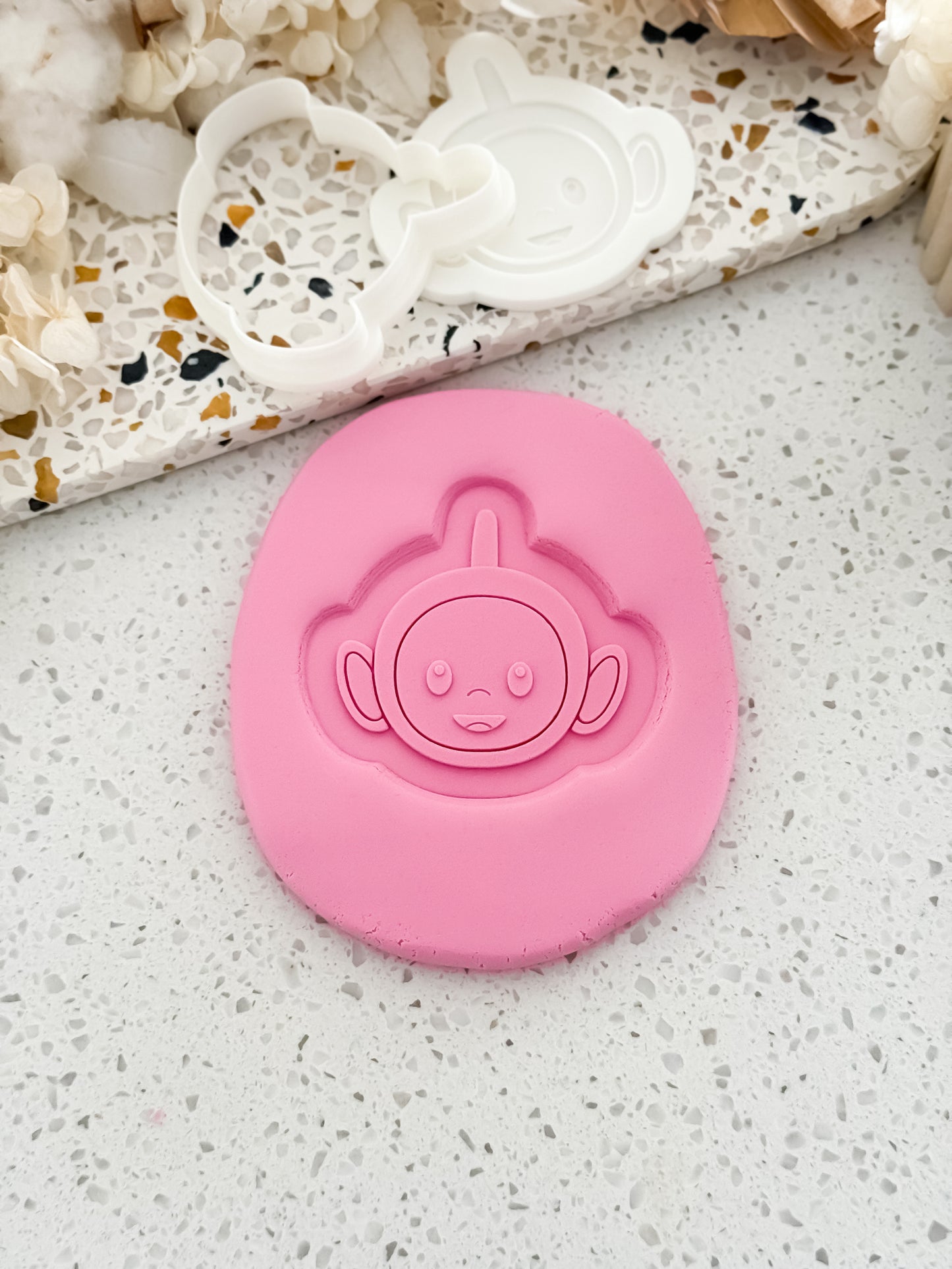 Green Tummy Friend Stamp & Cutter - Perfect for Fondant & Sugar Cookies