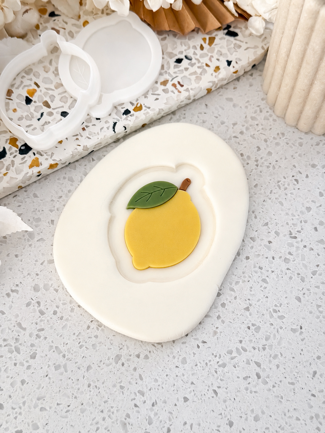 Lemon (Single Leaf) - Cookie Stamp and Cutter