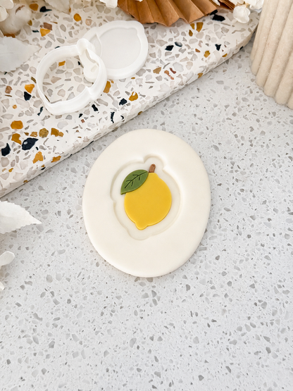 Mini Lemon (Single Leaf) - Cookie Stamp and Cutter