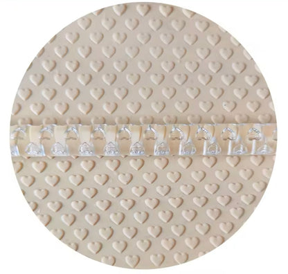 Hearts Pattern - Acrylic Embossing Rolling Pin – Fondant, Cookie & Clay Texture Roller