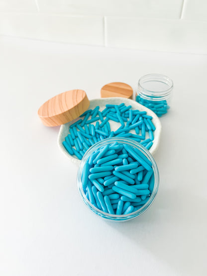 Matt Blue Rods – Edible Sprinkles for Cakes, Cookies & Cupcakes