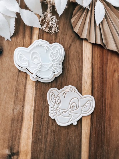 Little Lion Cub Stamp and Cutter - Perfect for Fondant & Sugar Cookies