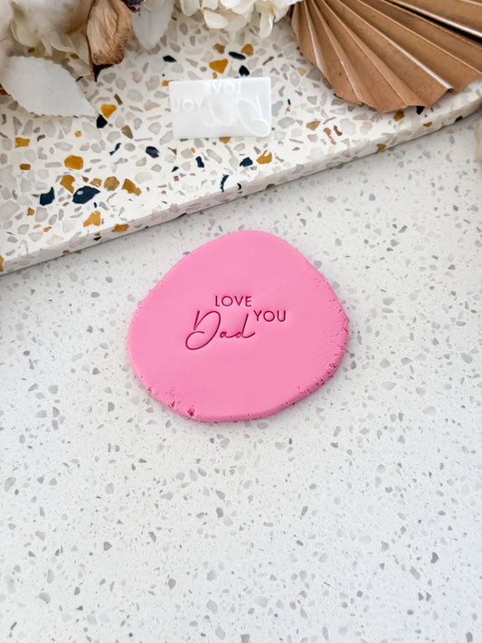 Love you Dad Cookie Stamp - Perfect for Fondant, Sugar Cookies & Baking