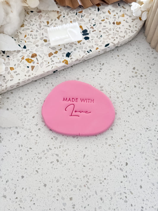 Made With Love Cookie Stamp - Perfect for Fondant, Sugar Cookies & Baking