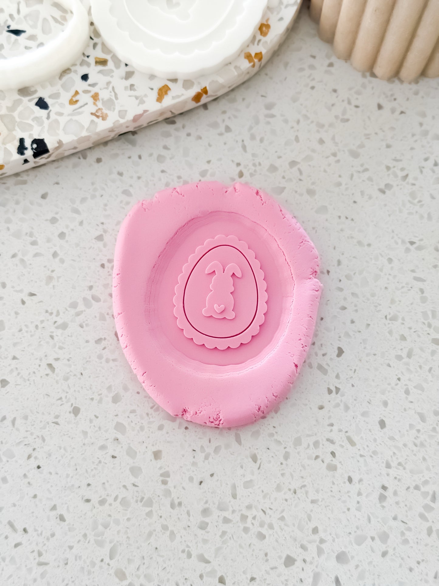 Mini Bunny Easter Egg Stamp & Cutter - Perfect for Fondant & Sugar Cookies
